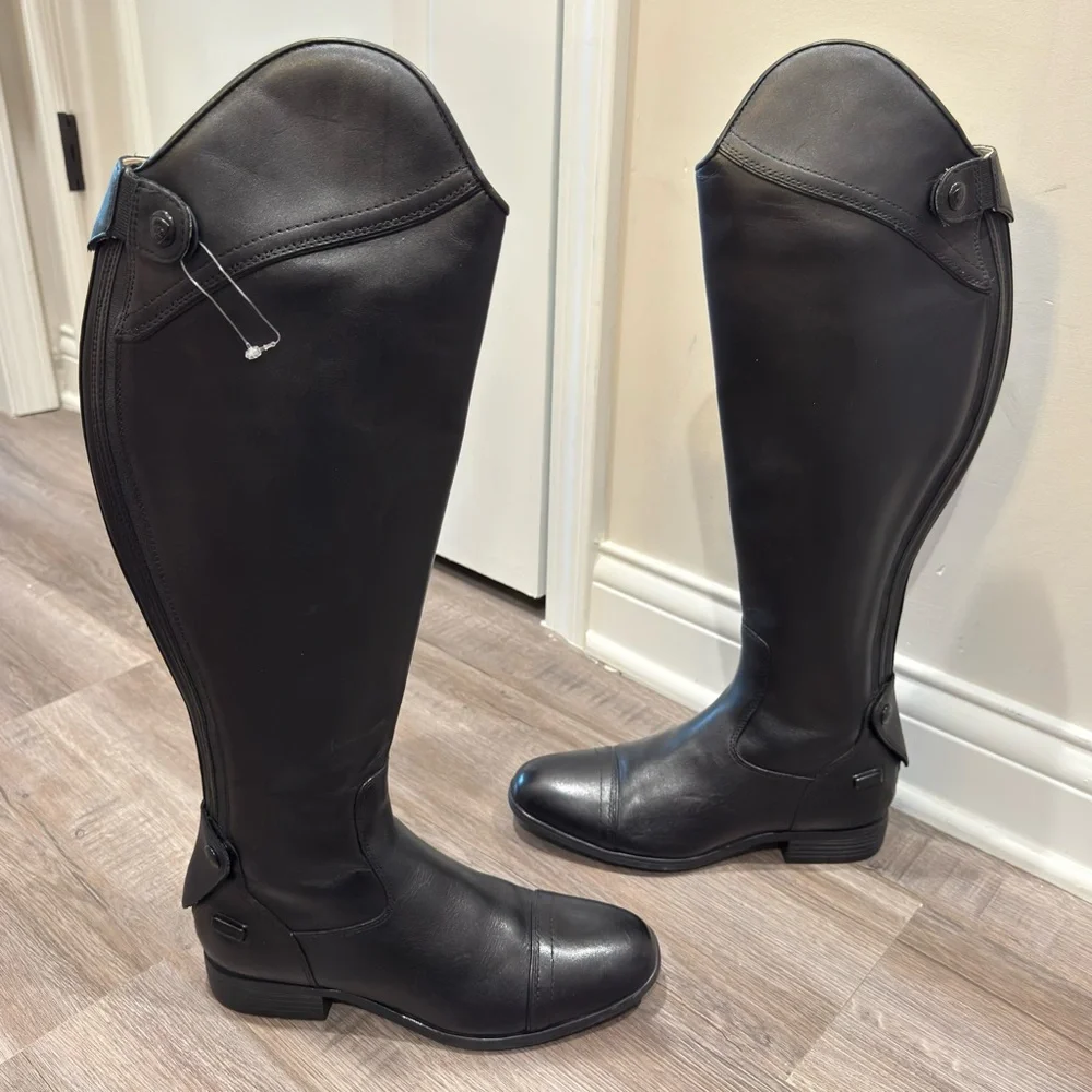 Ariat Kinsley Dress Tall Riding Black Leather Boots - Picture 4 of 14